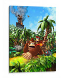Donkey y Diddy en la selva | Cuadro decorativo de Canvas Lab