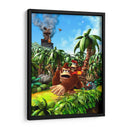Donkey y Diddy en la selva | Cuadro decorativo de Canvas Lab
