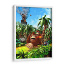 Donkey y Diddy en la selva | Cuadro decorativo de Canvas Lab