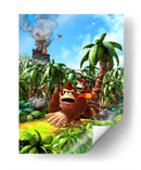 Donkey y Diddy en la selva | Cuadro decorativo de Canvas Lab