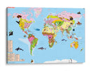 Animal Kingdom World Map | Cuadro decorativo de Canvas Lab