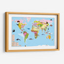 Animal Kingdom World Map | Cuadro decorativo de Canvas Lab