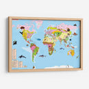 Animal Kingdom World Map | Cuadro decorativo de Canvas Lab