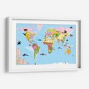 Animal Kingdom World Map | Cuadro decorativo de Canvas Lab
