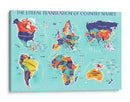 Literal translation of country names | Cuadro decorativo de Canvas Lab