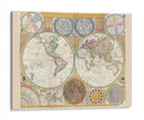 El mundo en hemisferios hacia 1794 | Cuadro decorativo de Canvas Lab
