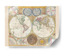 El mundo en hemisferios hacia 1794 | Cuadro decorativo de Canvas Lab