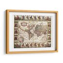 El mundo en 1652 por Claes Janszoon Visscher | Cuadro decorativo de Canvas Lab