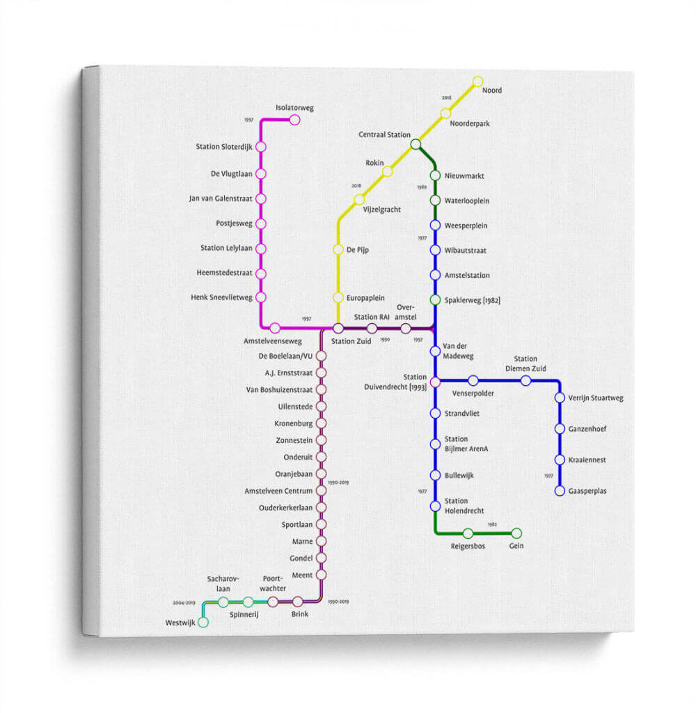 Metro de Amsterdam, Holanda | Cuadro decorativo de Canvas Lab
