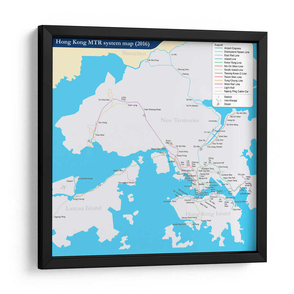 Metro de Hong Kong hacia 2016 | Cuadro decorativo de Canvas Lab