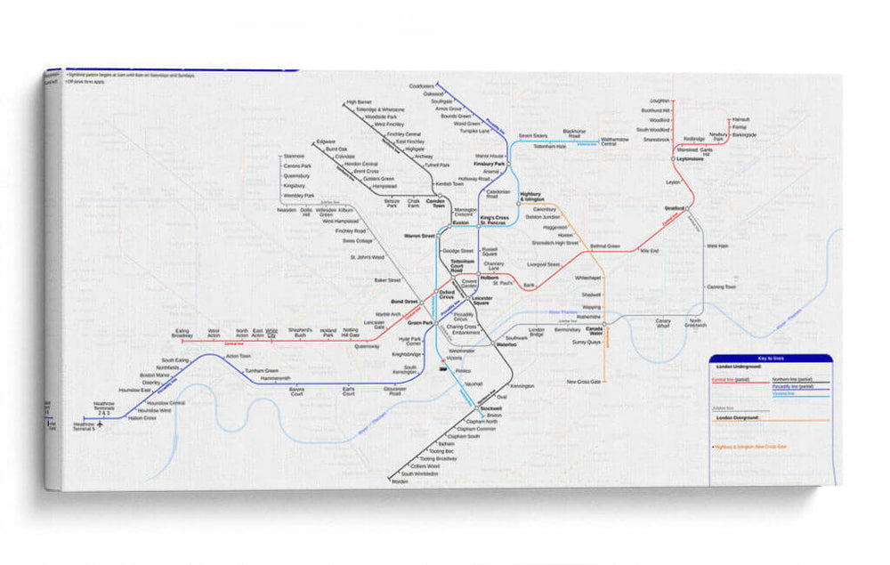 Metro de Londres, Inglaterra | Cuadro decorativo de Canvas Lab