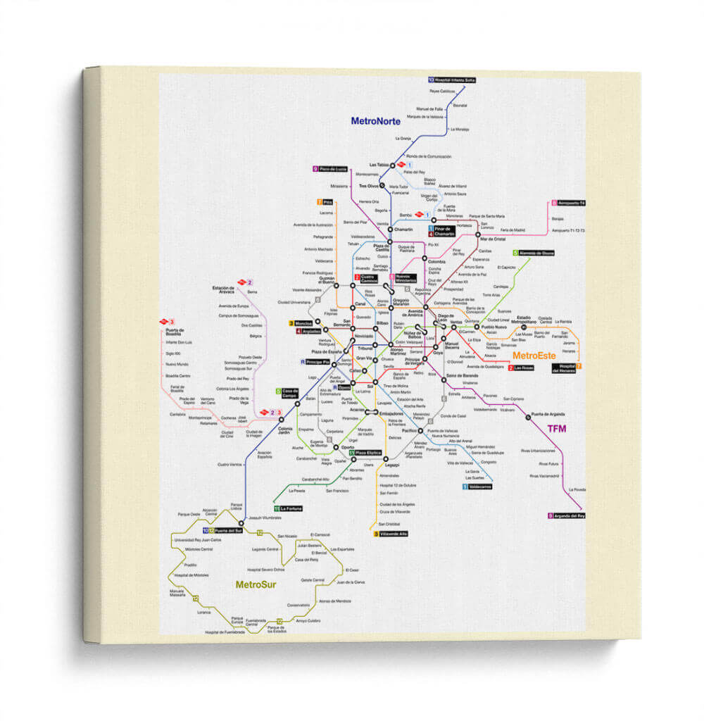 Metro de Madrid, España | Cuadro decorativo de Canvas Lab
