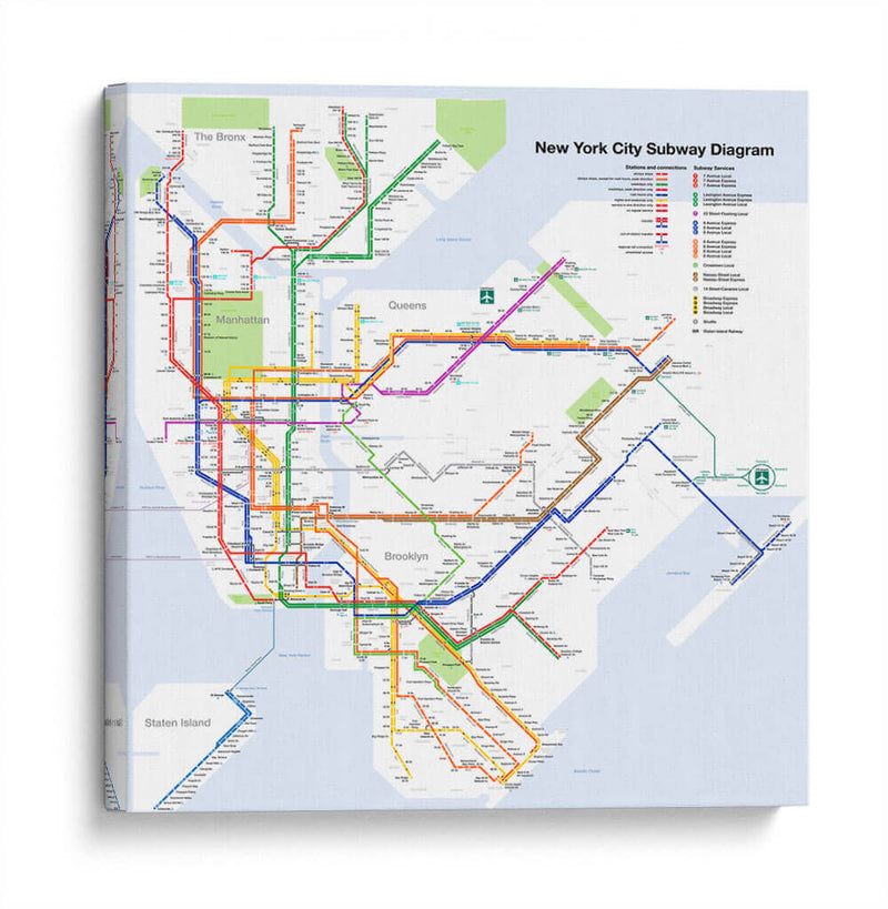 Metro de Nueva York | Cuadro decorativo de Canvas Lab