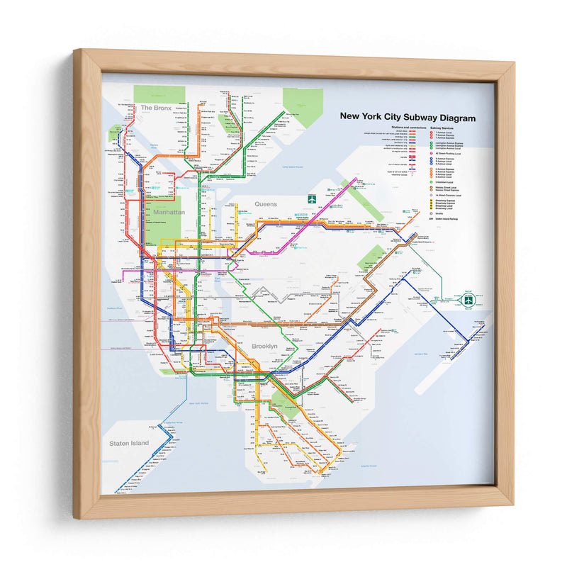 Metro de Nueva York | Cuadro decorativo de Canvas Lab