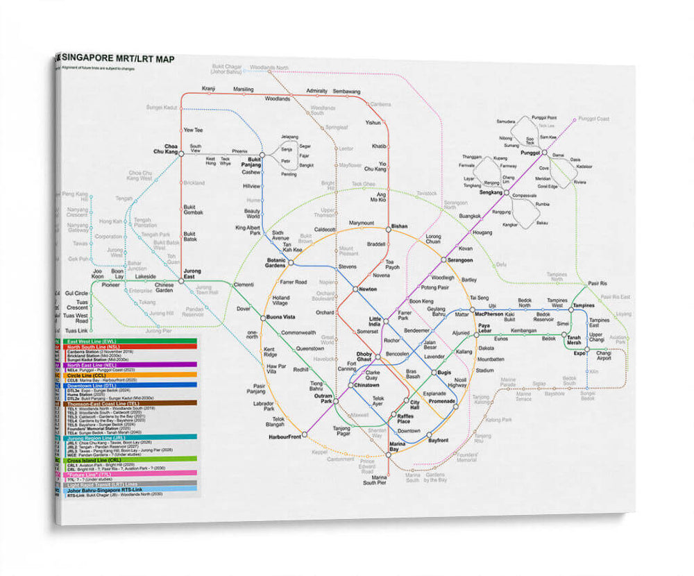 Metro de Singapur | Cuadro decorativo de Canvas Lab