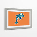 Miami Dolphins logo II | Cuadro decorativo de Canvas Lab