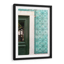Puerta Verde con Azulejos Portugueses en Lisboa - Wandering Pixels Co. | Cuadro decorativo de Canvas Lab
