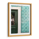 Puerta Verde con Azulejos Portugueses en Lisboa - Wandering Pixels Co. | Cuadro decorativo de Canvas Lab
