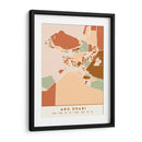 Abu Dhabi, Mapas negros Tonos tierra 01 - Emiliano Deificus | Cuadro decorativo de Canvas Lab