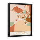Abu Dhabi, Mapas negros Tonos tierra 01 - Emiliano Deificus | Cuadro decorativo de Canvas Lab
