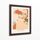 Abu Dhabi, Mapas negros Tonos tierra 01 - Emiliano Deificus | Cuadro decorativo de Canvas Lab