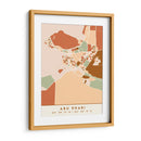 Abu Dhabi, Mapas negros Tonos tierra 01 - Emiliano Deificus | Cuadro decorativo de Canvas Lab