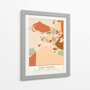 Abu Dhabi, Mapas negros Tonos tierra 01 - Emiliano Deificus | Cuadro decorativo de Canvas Lab