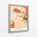 Abu Dhabi, Mapas negros Tonos tierra 01 - Emiliano Deificus | Cuadro decorativo de Canvas Lab