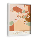 Abu Dhabi, Mapas negros Tonos tierra 01 - Emiliano Deificus | Cuadro decorativo de Canvas Lab