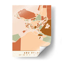 Abu Dhabi, Mapas negros Tonos tierra 01 - Emiliano Deificus | Cuadro decorativo de Canvas Lab