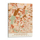 Albuquerque, Mapas negros Tonos tierra 02 - Emiliano Deificus | Cuadro decorativo de Canvas Lab