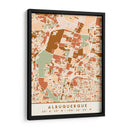 Albuquerque, Mapas negros Tonos tierra 02 - Emiliano Deificus | Cuadro decorativo de Canvas Lab