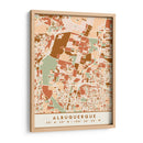 Albuquerque, Mapas negros Tonos tierra 02 - Emiliano Deificus | Cuadro decorativo de Canvas Lab