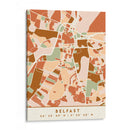 Belfast, Mapas Negros Tonos Tierra 12 - Emiliano Deificus | Cuadro decorativo de Canvas Lab
