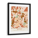 Belfast, Mapas Negros Tonos Tierra 12 - Emiliano Deificus | Cuadro decorativo de Canvas Lab