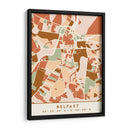 Belfast, Mapas Negros Tonos Tierra 12 - Emiliano Deificus | Cuadro decorativo de Canvas Lab