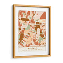 Belfast, Mapas Negros Tonos Tierra 12 - Emiliano Deificus | Cuadro decorativo de Canvas Lab