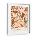 Belfast, Mapas Negros Tonos Tierra 12 - Emiliano Deificus | Cuadro decorativo de Canvas Lab