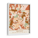 Belfast, Mapas Negros Tonos Tierra 12 - Emiliano Deificus | Cuadro decorativo de Canvas Lab