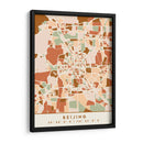 Beijing, Mapas Negros Tonos Tierra 10 - Emiliano Deificus | Cuadro decorativo de Canvas Lab