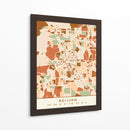 Beijing, Mapas Negros Tonos Tierra 10 - Emiliano Deificus | Cuadro decorativo de Canvas Lab