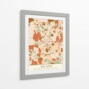 Beijing, Mapas Negros Tonos Tierra 10 - Emiliano Deificus | Cuadro decorativo de Canvas Lab