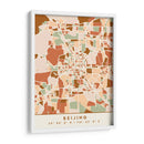 Beijing, Mapas Negros Tonos Tierra 10 - Emiliano Deificus | Cuadro decorativo de Canvas Lab