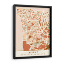 Beirut, Mapas negros Tonos tierra 11 - Emiliano Deificus | Cuadro decorativo de Canvas Lab