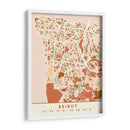 Beirut, Mapas negros Tonos tierra 11 - Emiliano Deificus | Cuadro decorativo de Canvas Lab