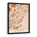 Barcelona, Mapas negros Tonos tierra 09 - Emiliano Deificus | Cuadro decorativo de Canvas Lab
