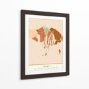 Bali, Mapas negros Tonos tierra 07 - Emiliano Deificus | Cuadro decorativo de Canvas Lab