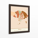 Bali, Mapas negros Tonos tierra 07 - Emiliano Deificus | Cuadro decorativo de Canvas Lab