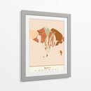 Bali, Mapas negros Tonos tierra 07 - Emiliano Deificus | Cuadro decorativo de Canvas Lab