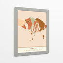 Bali, Mapas negros Tonos tierra 07 - Emiliano Deificus | Cuadro decorativo de Canvas Lab